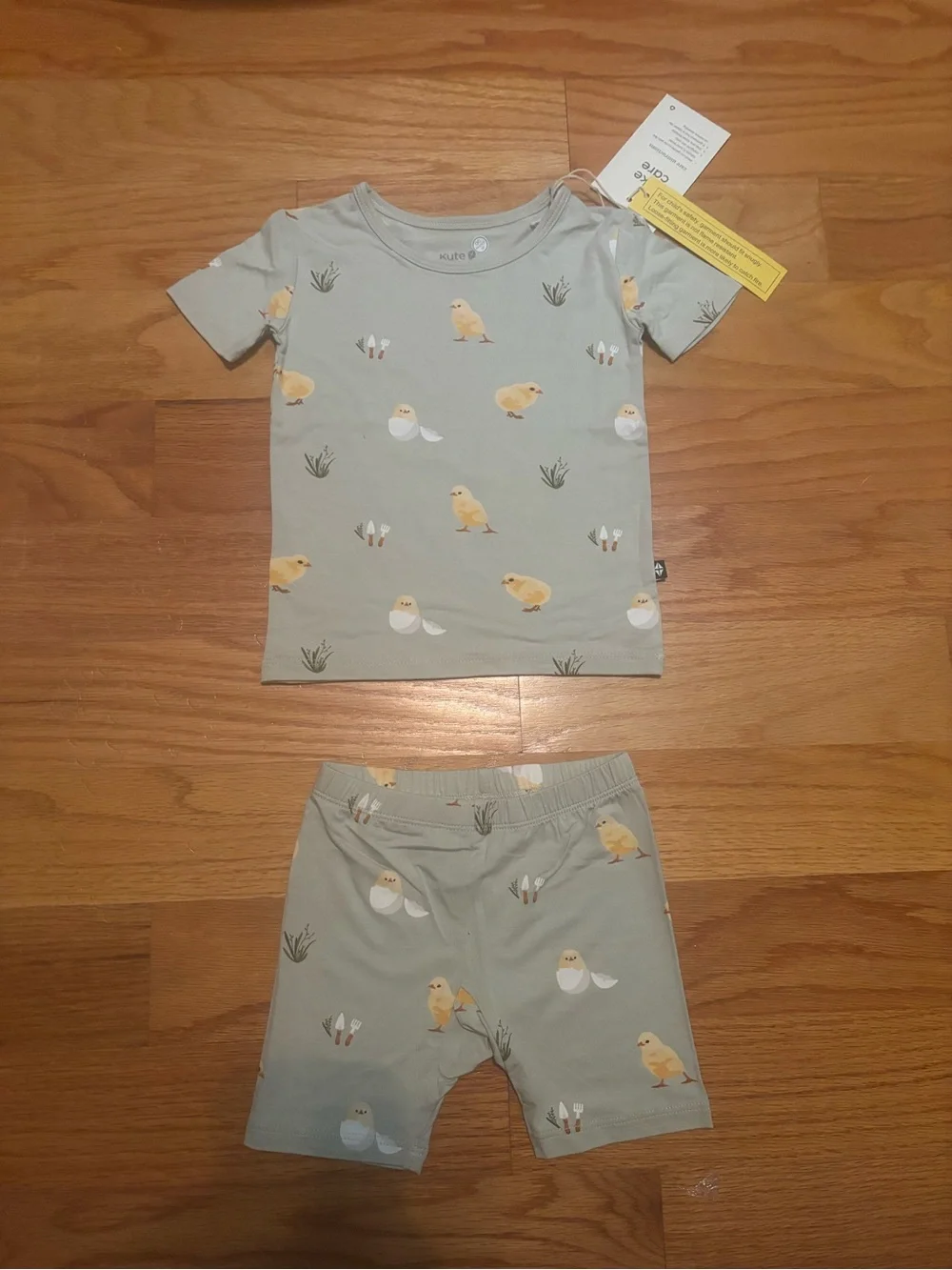 NWOT Kyte Baby Aloe Chick Short Sleeve Pajama Set! So soft and cute!!